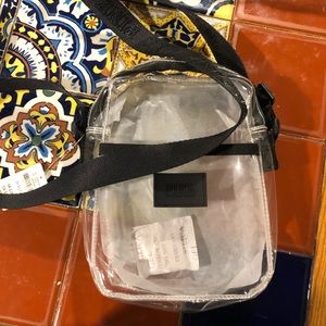 clear PINK crossbody bag